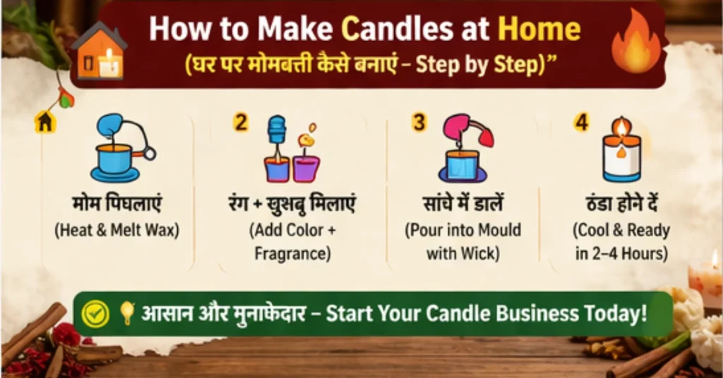 घर पर मोमबत्ती बनाने का व्यवसाय