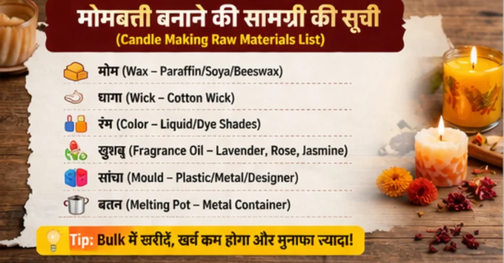 घर पर मोमबत्ती बनाने का व्यवसाय
